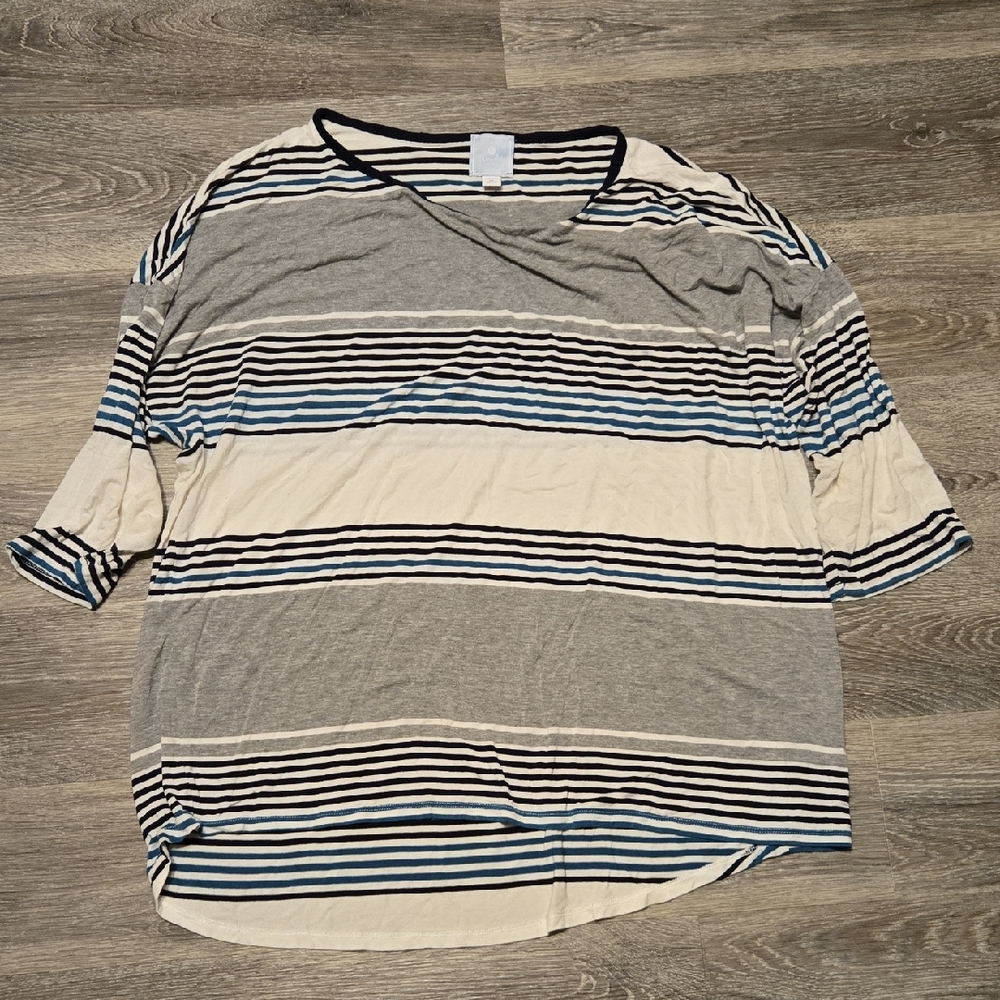 Striped Tunic Top Sz 1X